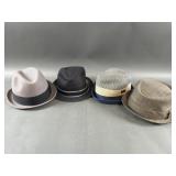(4) Fedora Hats