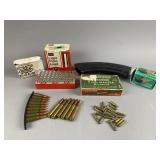 Lot of Vintage Ammo, Casings, & Magazine