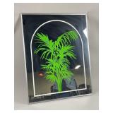 Decorative Wall Mirror with Palm Tree Decal