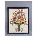 Vintage Floral Needleprint Artwork