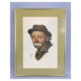 "Emmett Kelly" By Jim Howle Repro on Canvas