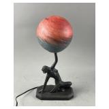 Are Deco Figural Glass Globe Lamp