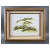 Framed & Signed Landscape Painting on Canvas
