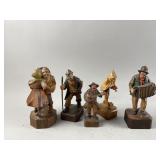 Antique Hand Carved Wooden Figures