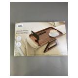 Smart Design Acacia Wood Armrest Tray