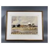 Vintage Framed Watercolor Painting