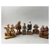 Vintage Hand Carved Wooden Figures