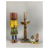 Vintage Hand Carved Kachina Doll & More