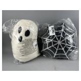 Ghost & Spiderweb Halloween Throw Pillows