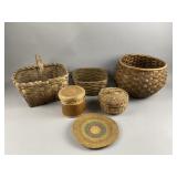 (5) Vintage Handwoven Baskets