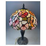 Vtg Tiffany-Style Stained Table Lamp