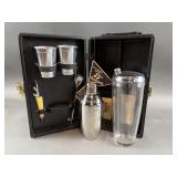 Vintage Travel Bar Cocktail Set
