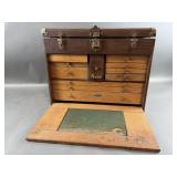 H Gerstner & Sons Oak Machinist Toolbox Chest