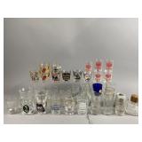 Lot of Assorted Vintage Shot Glasses & More