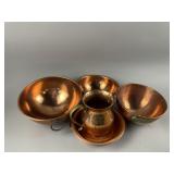 Vintage Copper Mixing Bowls & More