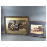 (2) Framed Vintage Prints