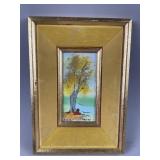 Framed/Signed/# Painting on Porcelain Enamel