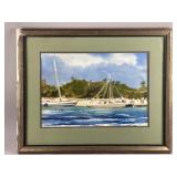 Framed/Signed Watercolor Print by M. Douglas