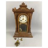 19th-Century Walnut Mantle Clock