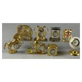 Vtg Miniature Clocks, Dice, Animals & More