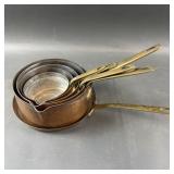 French Copper Pot Cookware Set