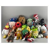 Lot of Stuffed Characters Garfield, Elmo & More