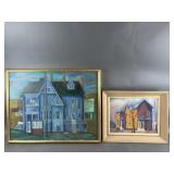 (2) Framed Oil Paintings on Canvas