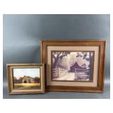 (2) Barn Framed Artwork