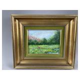 Framed/Signed Painting on Porcelain Enamel Livius