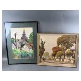 {2) Framed Vintage Paintings