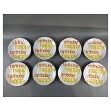 (8) Schmid Design Folio Happy Birthday Plates