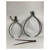 Antique Ice Block Hook Tongs & More