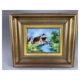 Framed/Signed Porcelain Enamels on Steel by Livius