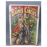 Vintage Al G. Barnes Wild Animal Circus Poster