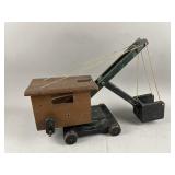 Vintage Wooden Steam Shovel Toy