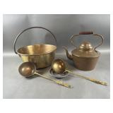 Copper Pot, Brass Kettle & Ladles