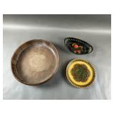 Antique Wood Platter & More