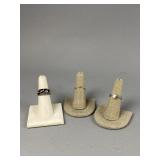 (3) Sterling Silver Rings