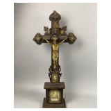 Antique 19th-Century Tramp Art Crucifix
