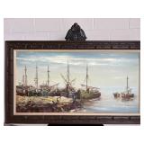 Framed Oil on Canvas Painting