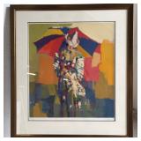 Numbered, Signed & Framed Clown Print
