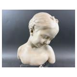 Signed Resin Bust of a Child