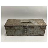 Vintage Rustic Metal Toolbox