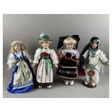 Vtg Collectible Porcelain Dolls Around The World