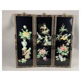 Vintage Asian Wall Panels Shell Decor