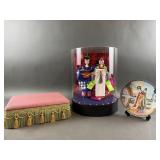 Korean Wedding Dolls In Display Case & More