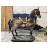 Large Antique Carousel Horse Sculpture