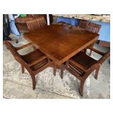 Bernhardt Table & Slatted Bentwood Chairs