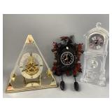Seiko Clock, Crystal Legends, & Small Cuckoo Clock