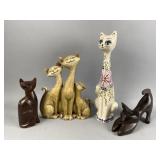 (4) Siamese Cat Sculptures